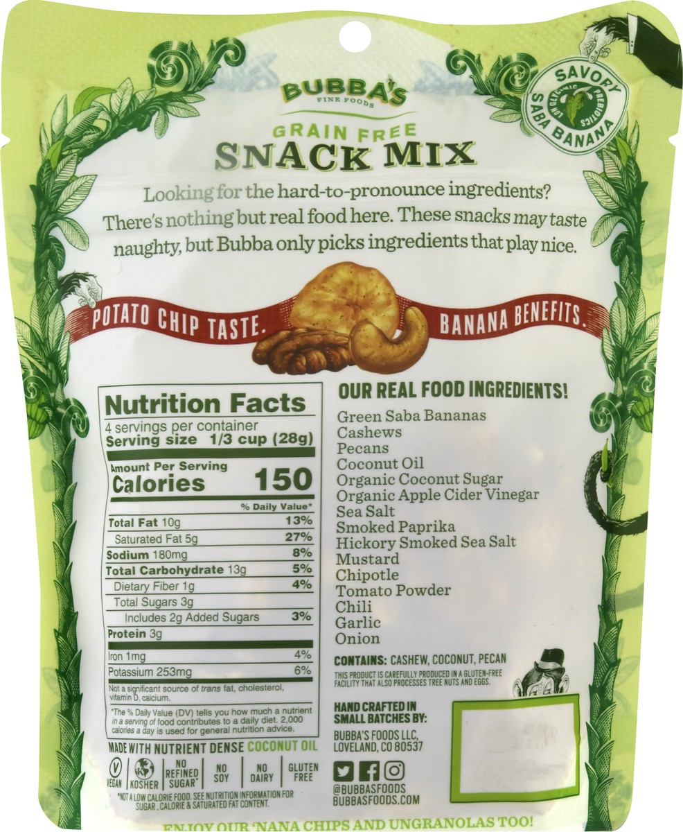 slide 11 of 12, Bubba's Fine Foods Grain Free Hickory Smoked BBQ Snack Mix 4 oz, 4 oz