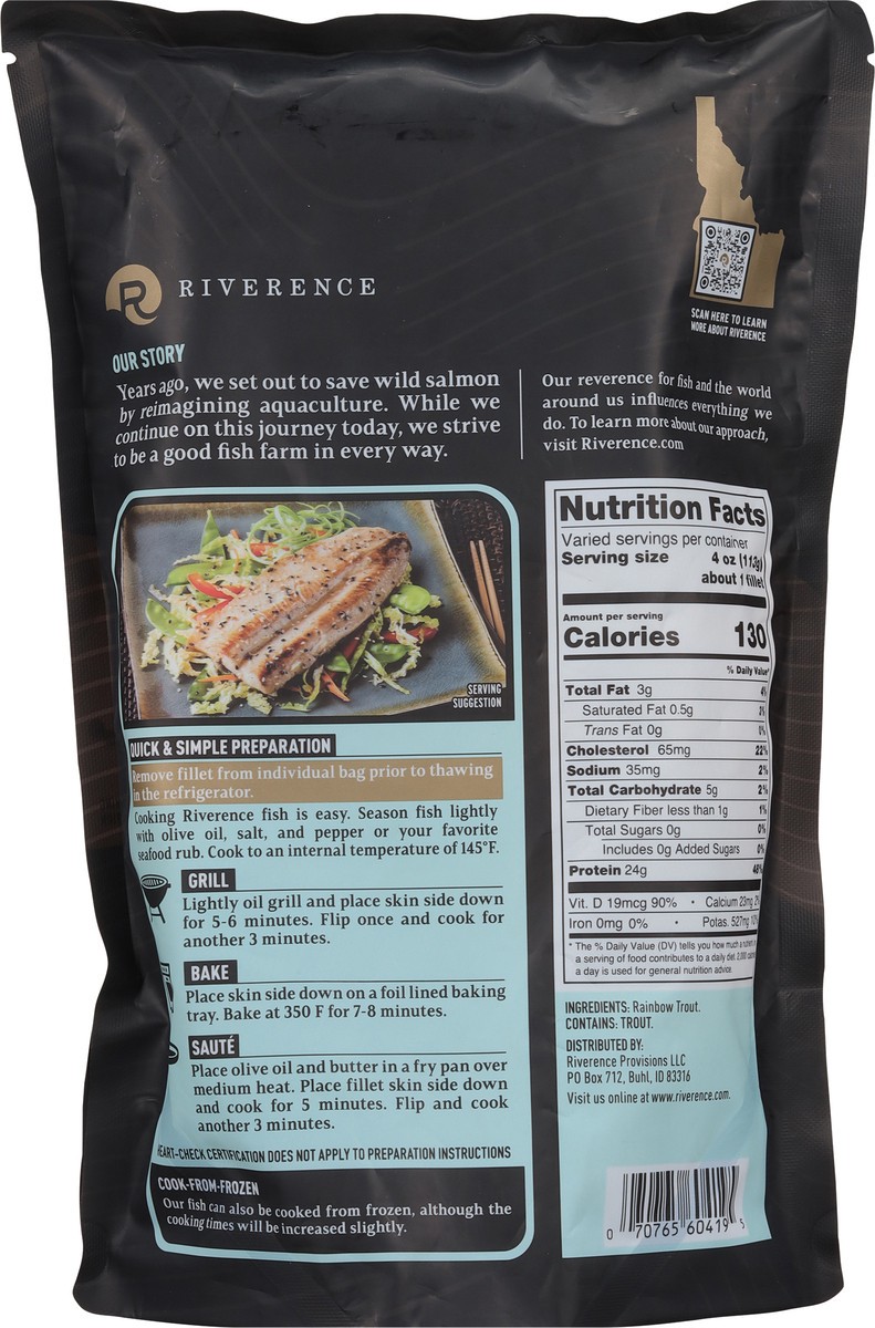 slide 3 of 9, Riverence Rainbow Trout Fillets 12 oz, 12 oz