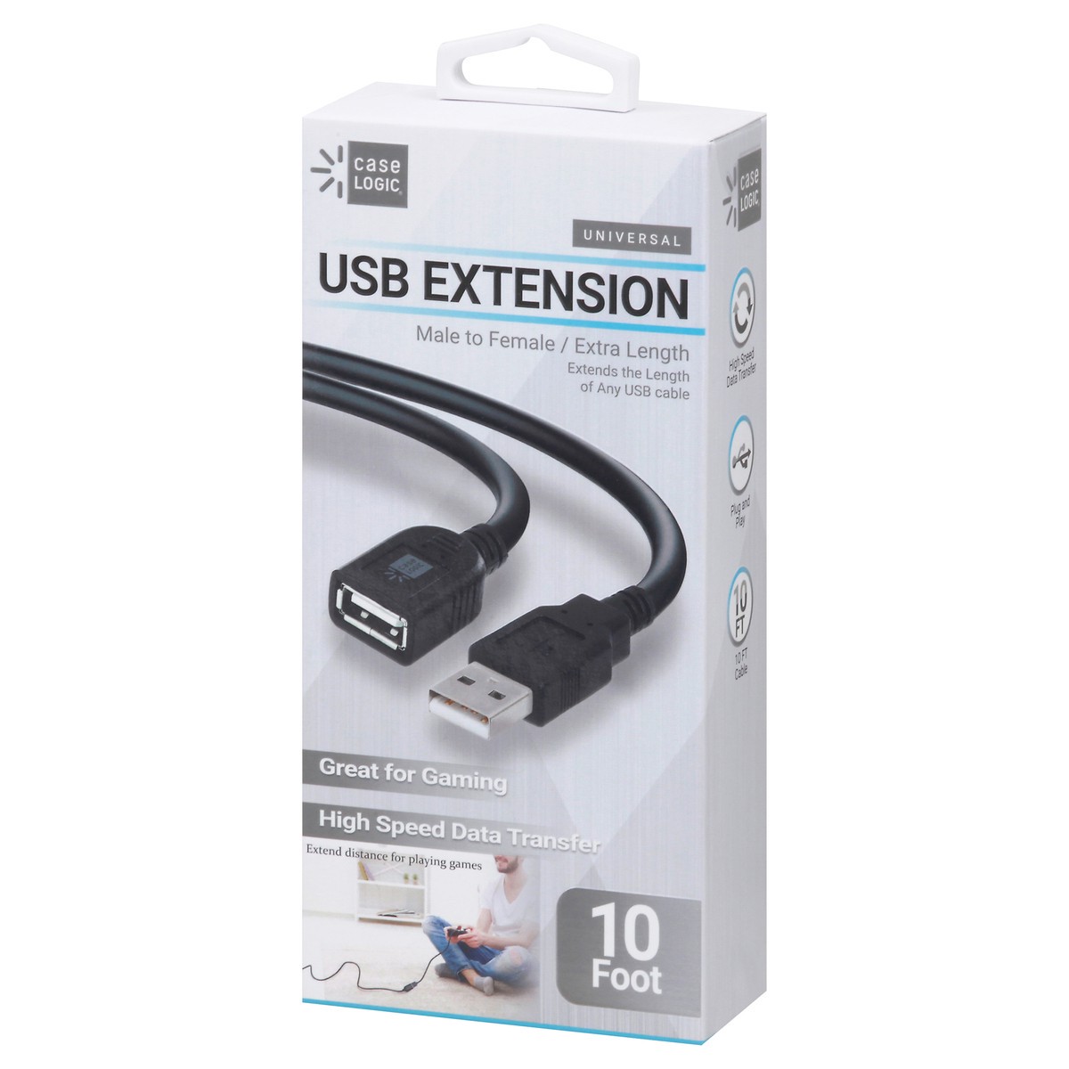 slide 2 of 10, Case Logic Universal Male to Female Extra Length 10 Foot USB Extension 1 ea, 1 ea