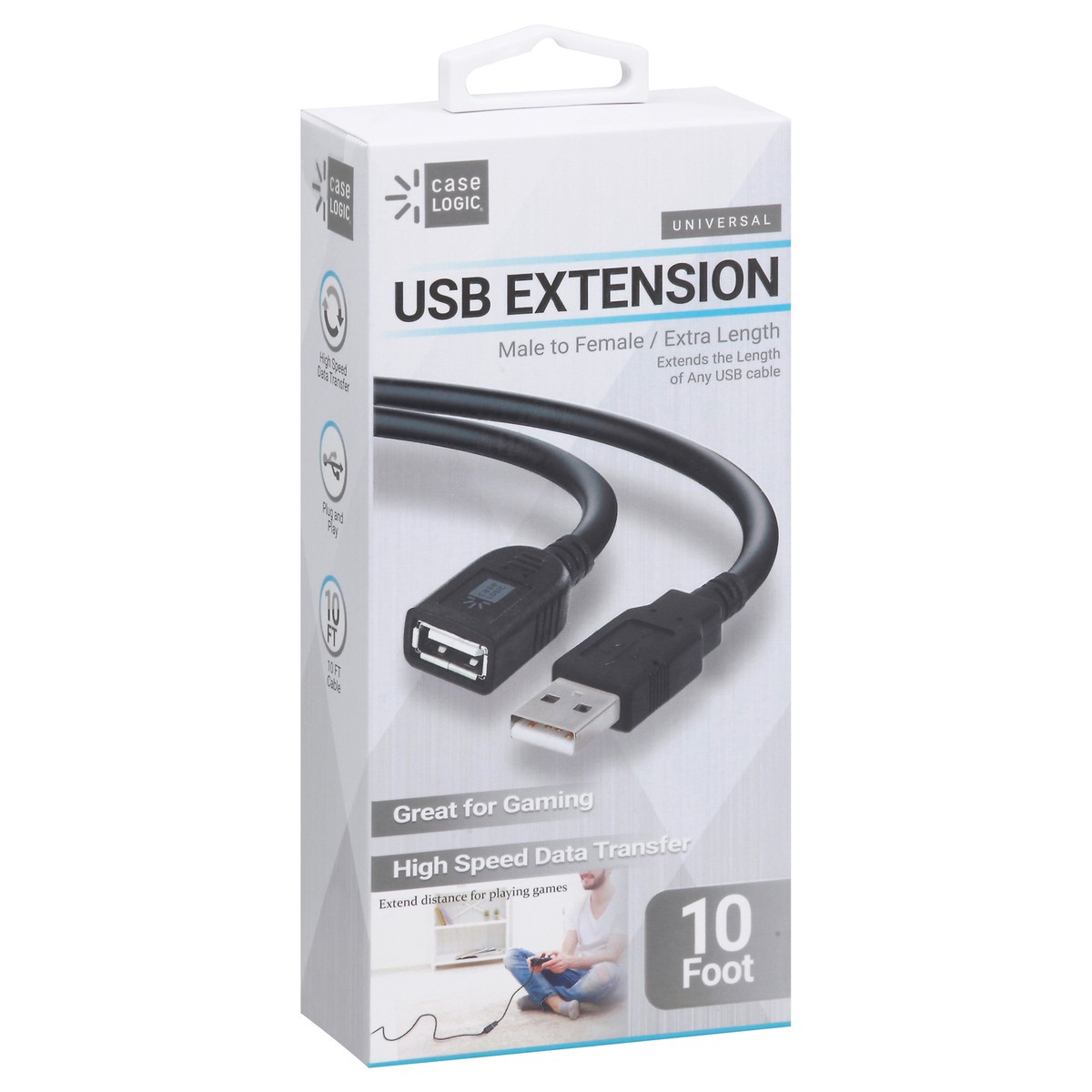 slide 5 of 10, Case Logic Universal Male to Female Extra Length 10 Foot USB Extension 1 ea, 1 ea