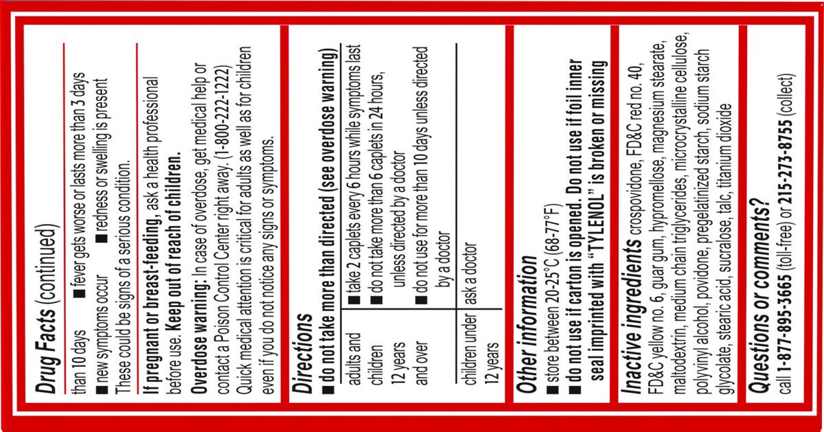 slide 4 of 12, Tylenol Extra Strength Easy To Swallow Caplets With Gentleglide Coating Technology, 500 mg, 50 Count, 50 ct