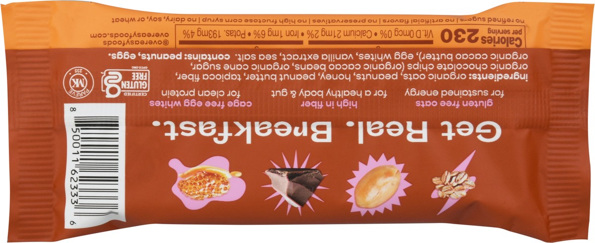 slide 5 of 9, Over Easy Peanut Butter Chocolate Breakfast Bar, 1.8 oz