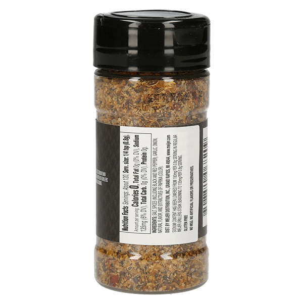 slide 4 of 5, Meijer Grillers 25% Less Sodium Steak Seasoning, 3.4 oz