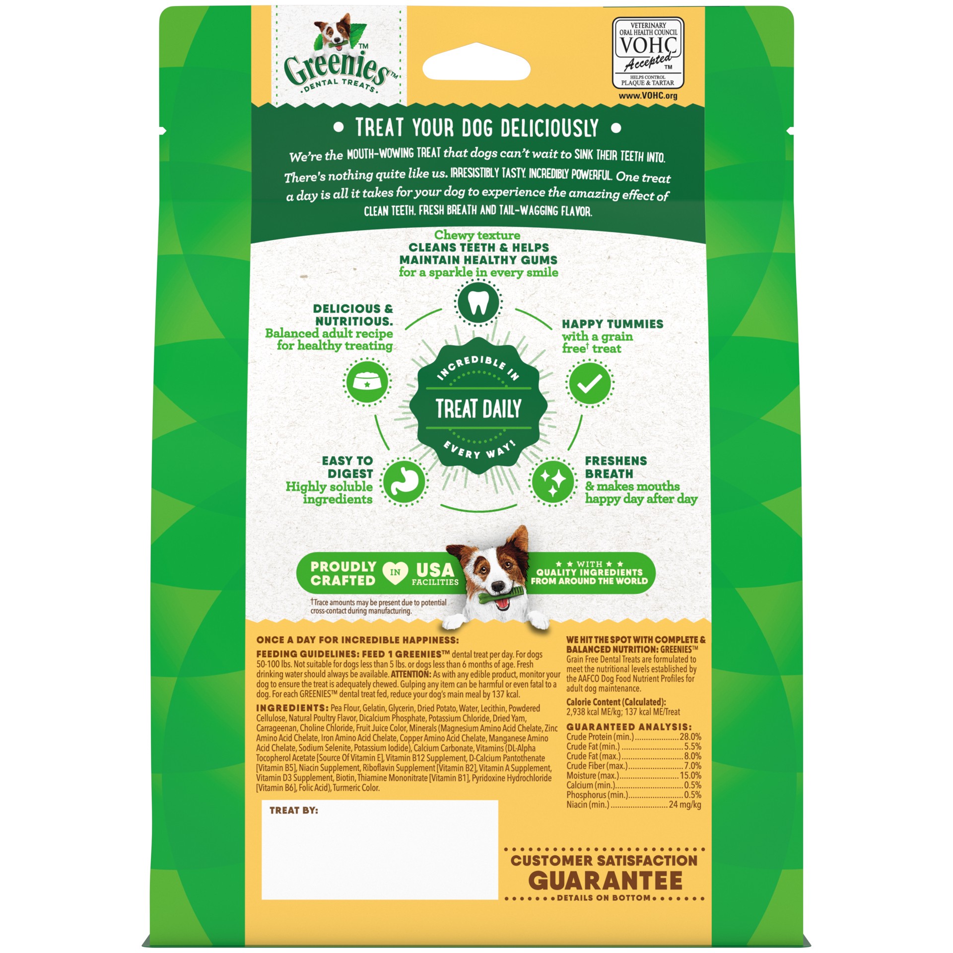 slide 5 of 7, Greenies Grain Free Large Natural Dental Care Dog Treats, 12 oz