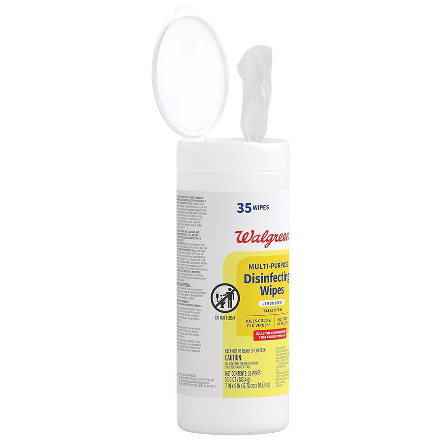 slide 5 of 5, Walgreens Disinfectant Wipes Fresh, 35 ct