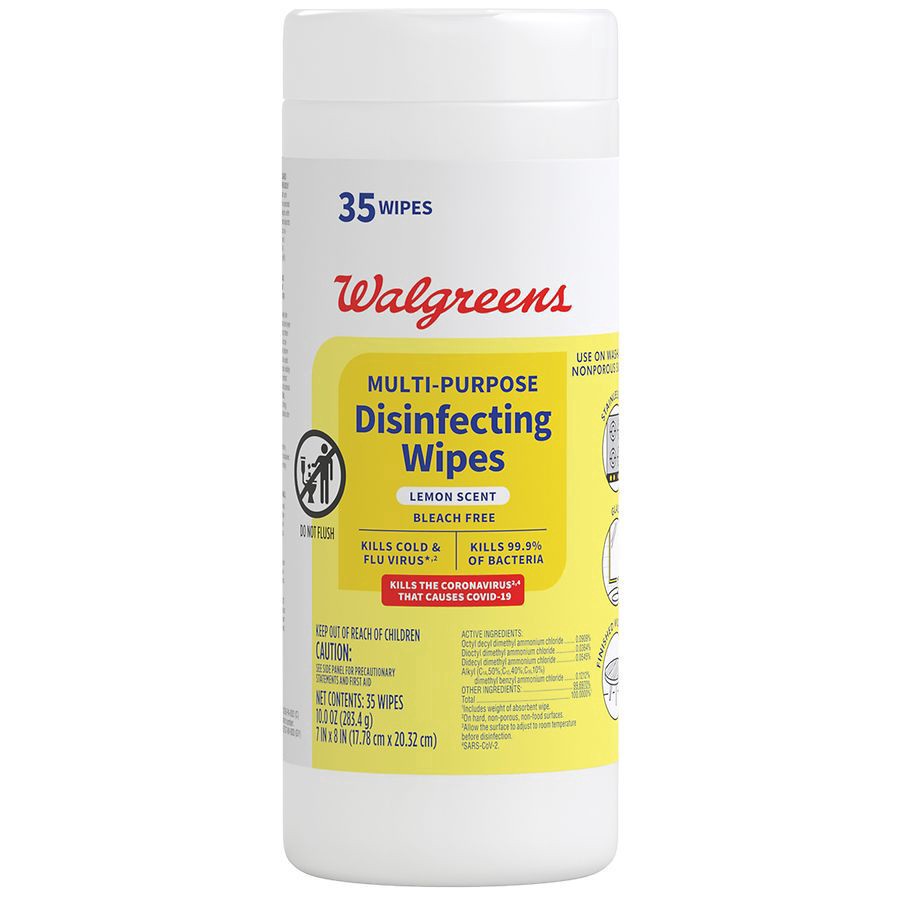 slide 1 of 5, Walgreens Disinfectant Wipes Fresh, 35 ct