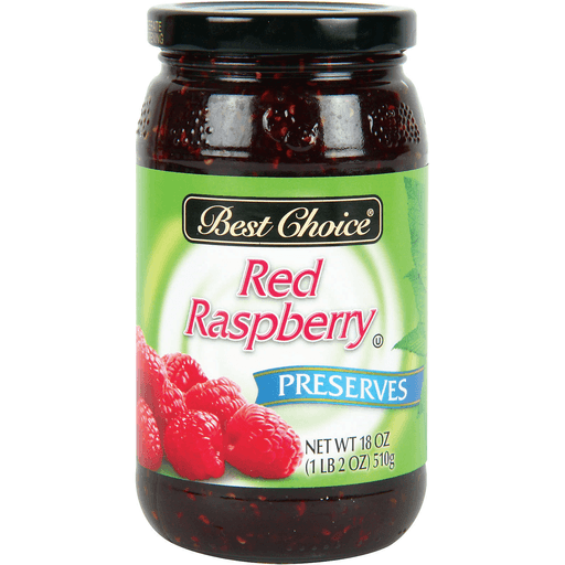 slide 1 of 1, Best Choice Red Raspberry Preserves, 18 oz