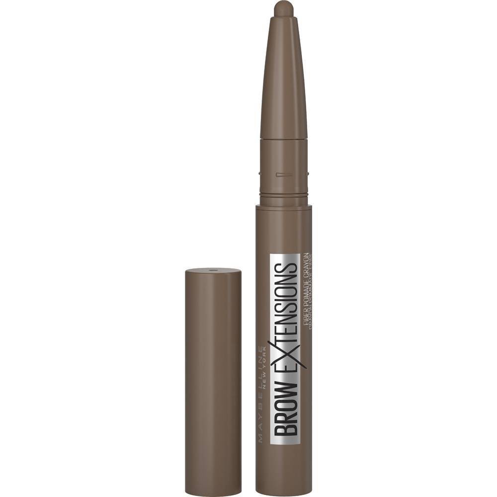 slide 1 of 1, Maybelline Brow Extensions Fiber Pomade Crayon Eyebrow Makeup - Medium Brown - 0.014oz, 1 ct