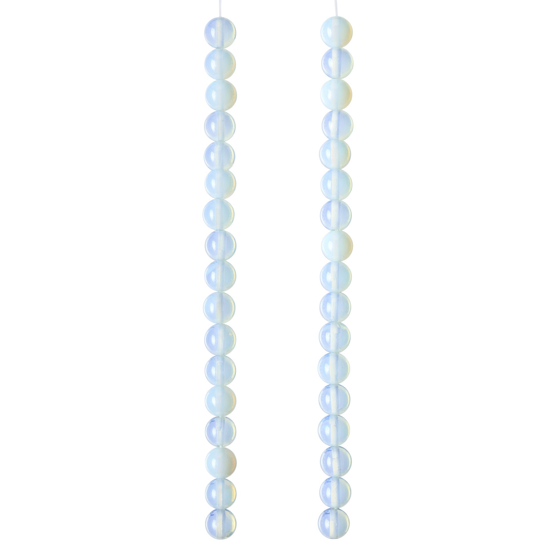 slide 3 of 3, Opal Moonstone Glass Round Beads, 8mm By Bead Landing, 8mm
