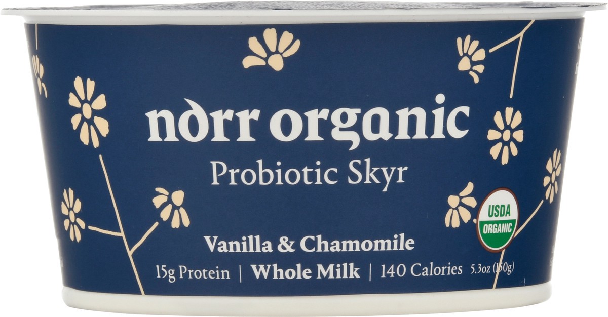 slide 2 of 12, Norr Organic Probiotic Skyr, Vanilla & Chamomile, Whole Milk, 5.3 oz