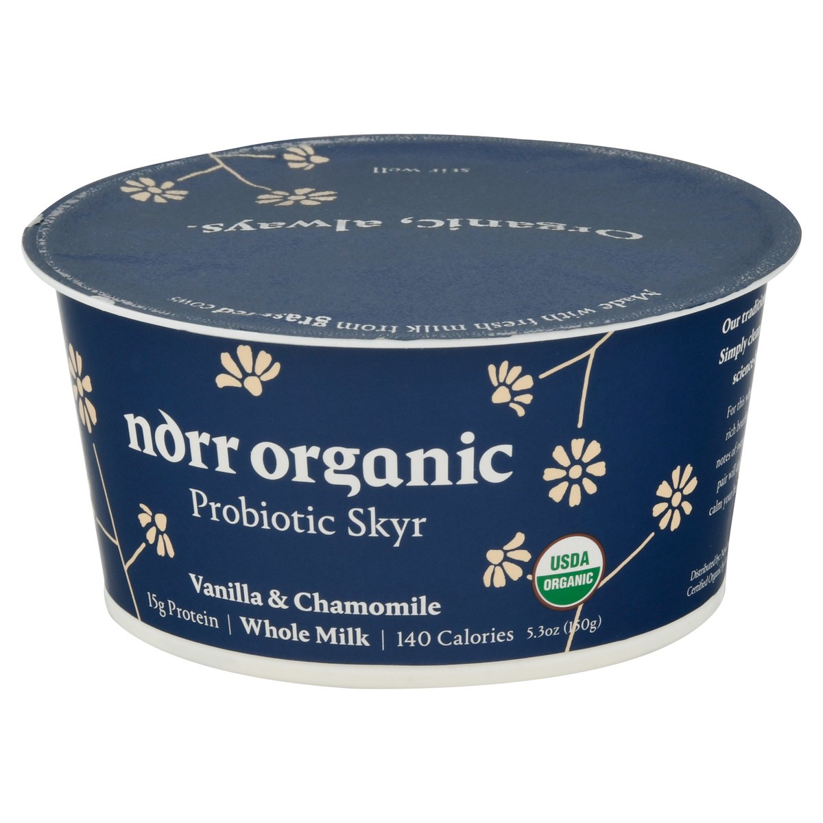 slide 3 of 12, Norr Organic Probiotic Skyr, Vanilla & Chamomile, Whole Milk, 5.3 oz