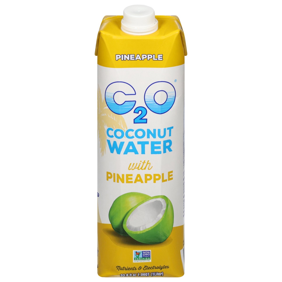 slide 12 of 13, C2O Coconut Water with Pineapple 33.8 fl oz, 33.8 fl oz