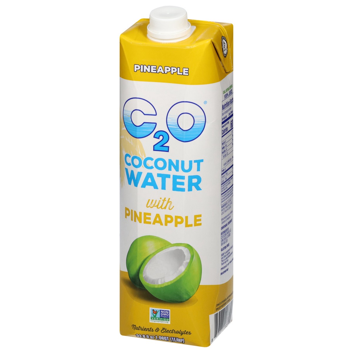 slide 7 of 13, C2O Coconut Water with Pineapple 33.8 fl oz, 33.8 fl oz