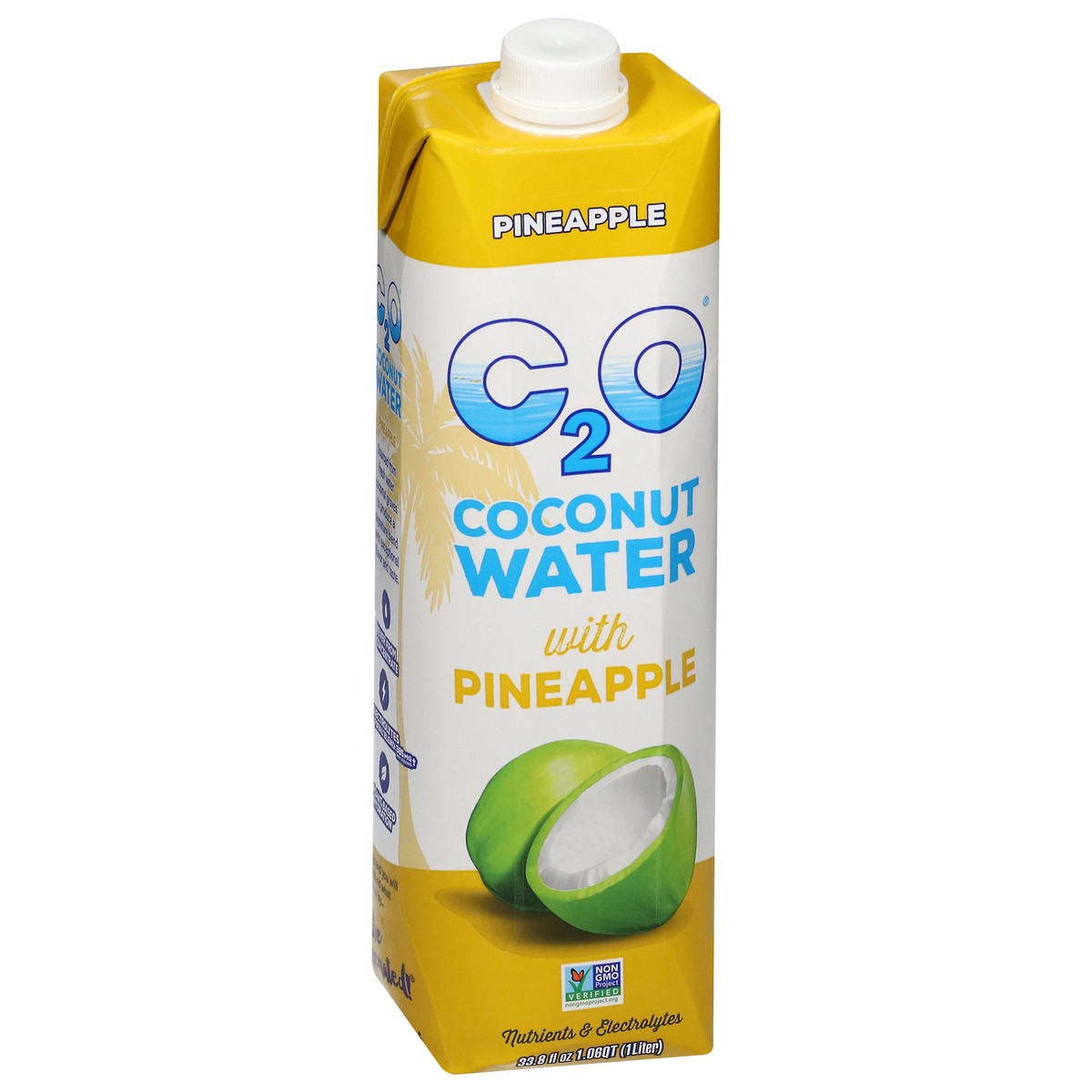 slide 8 of 13, C2O Coconut Water with Pineapple 33.8 fl oz, 33.8 fl oz
