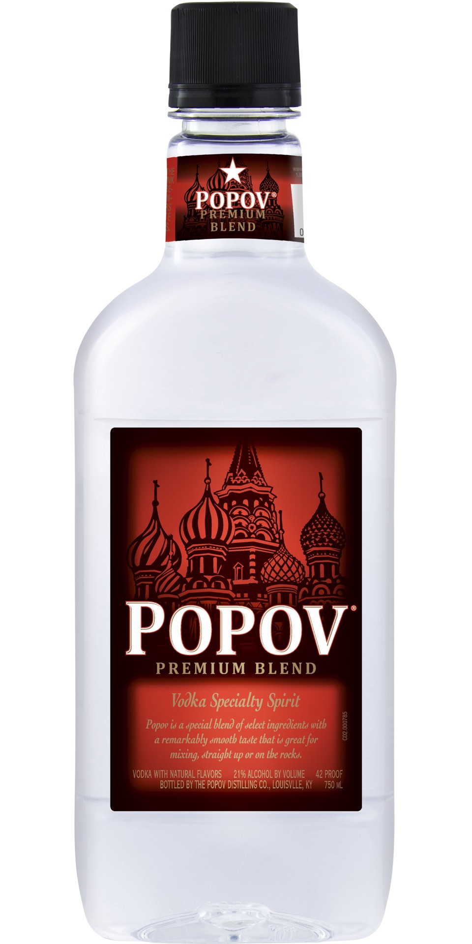 slide 1 of 1, Popov Vodka, 750 ml