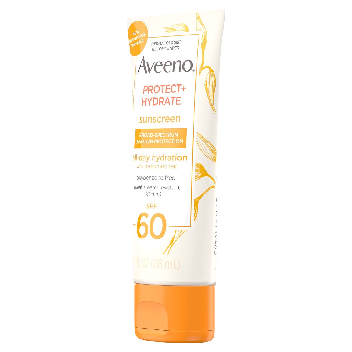 slide 5 of 7, Aveeno Protect + Hydrate Body Sunscreen Lotion with SPF 60, 3 fl. oz, 3 oz