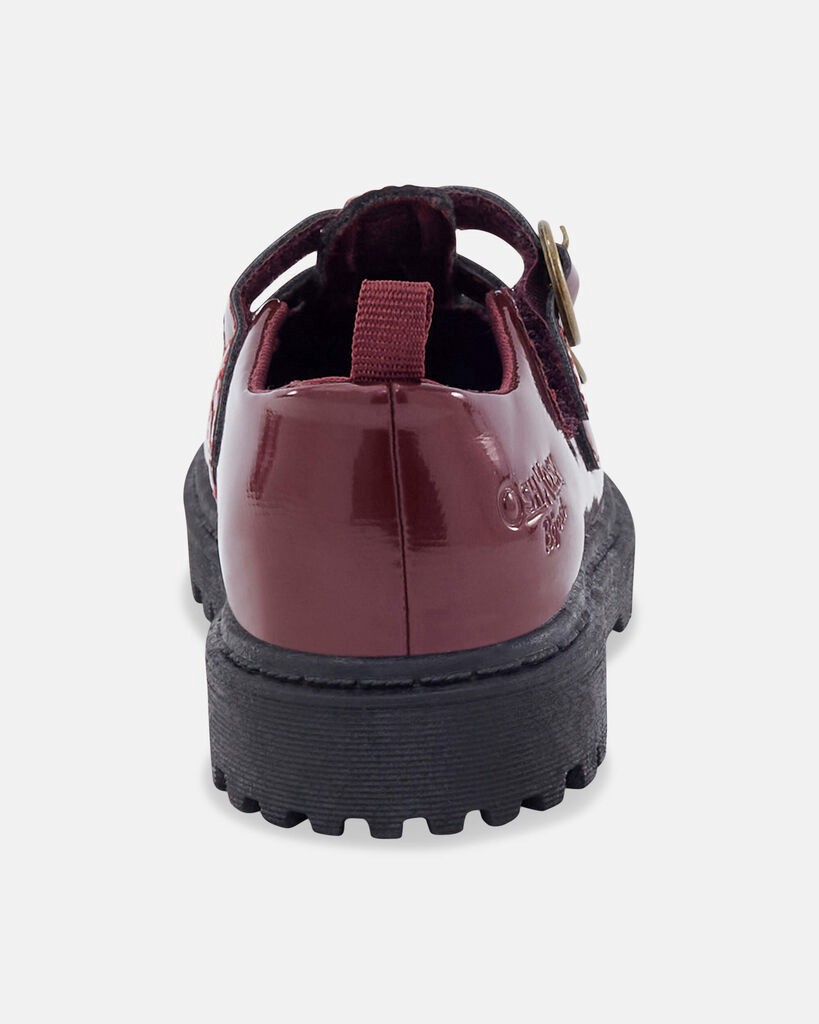 slide 5 of 6, Oshkosh Toddler Girl Buckle Platform Casual Shoes - Burgundy Burgundy 9, 1 ct