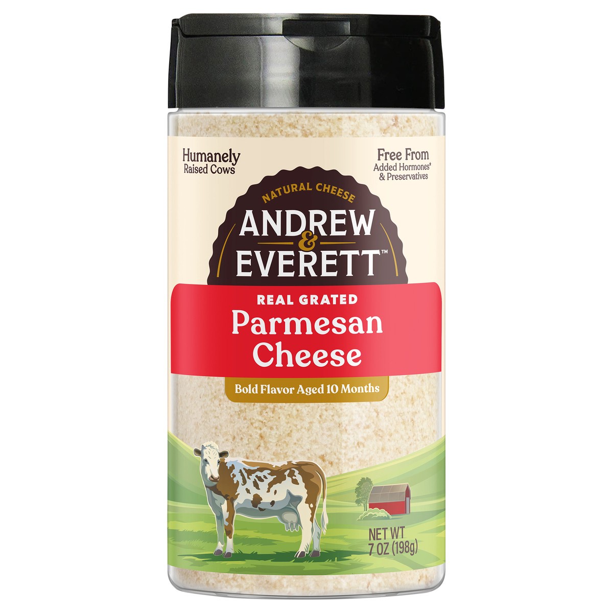 slide 1 of 12, Andrew & Everett Parmesan Cheese Real Grated, 7 oz