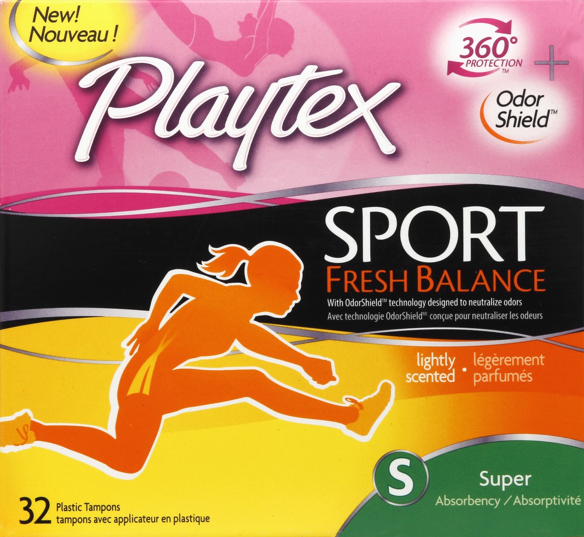 slide 5 of 6, Playtex Sport Fresh Balance Super Absorbency Tampons, 32 ct