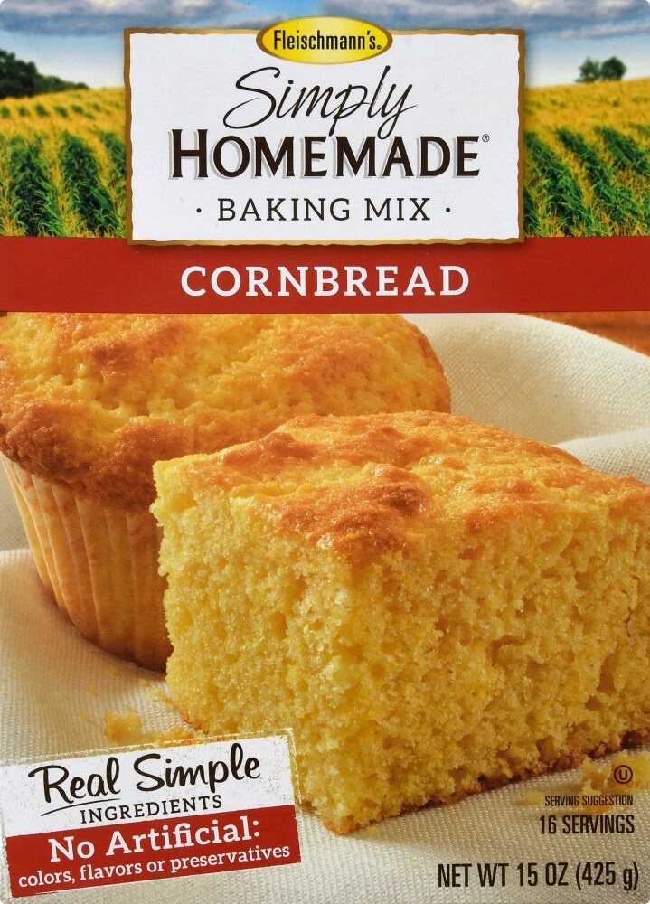 slide 1 of 8, Fleischmann's Simply Homemade Cornbread Baking Mix, 15 oz