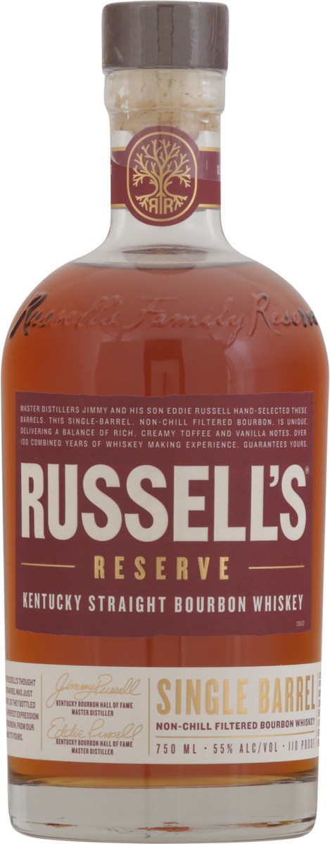 slide 9 of 11, Russell's Reserve Single Barrel Kentucky Straight Bourbon Whiskey 750 ml, 750 ml