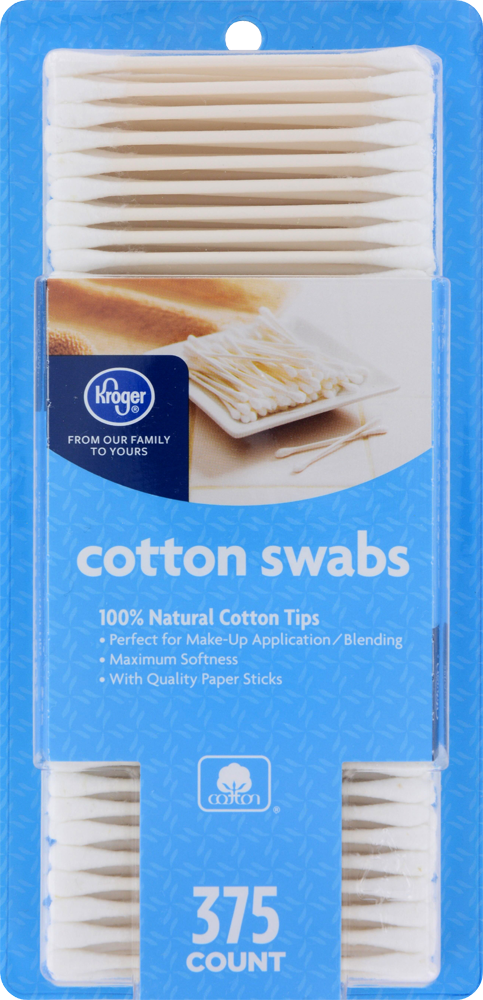 slide 1 of 1, Kroger Regular Cotton Swabs, 375 ct
