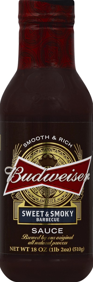 slide 1 of 2, Budweiser Barbecue Sauce 18 oz, 18 oz