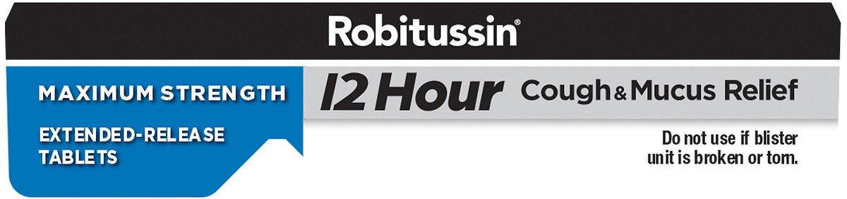 slide 7 of 7, Robitussin Extended-Release Tablets Maximum Strength Cough & Mucus Relief 16 ea, 16 ct