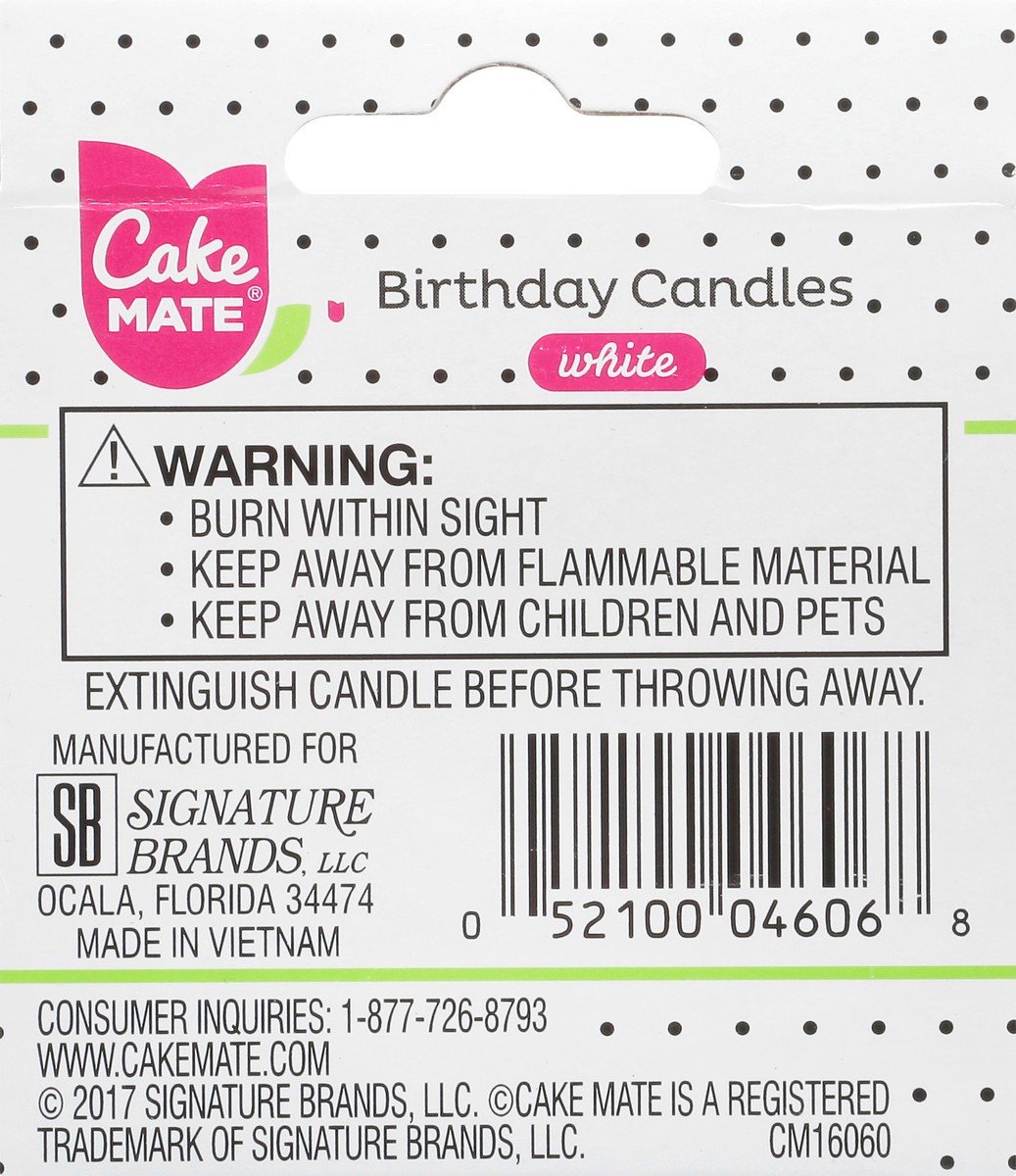 slide 2 of 11, Cake Mate White Party Candles Round, 36 ct