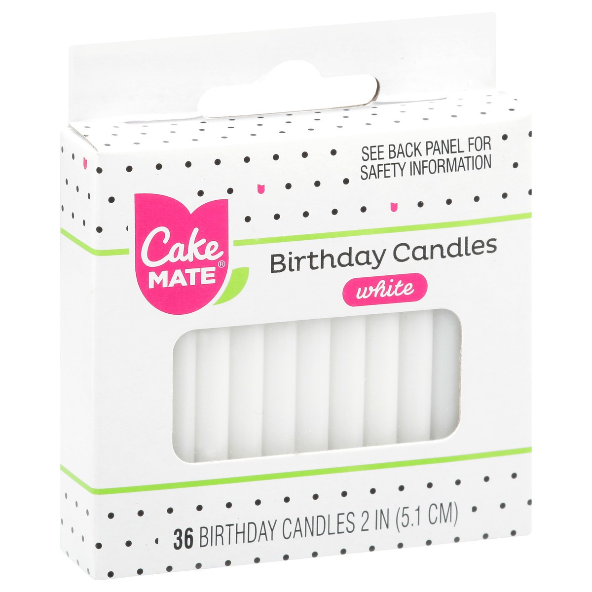 slide 5 of 11, Cake Mate White Party Candles Round, 36 ct