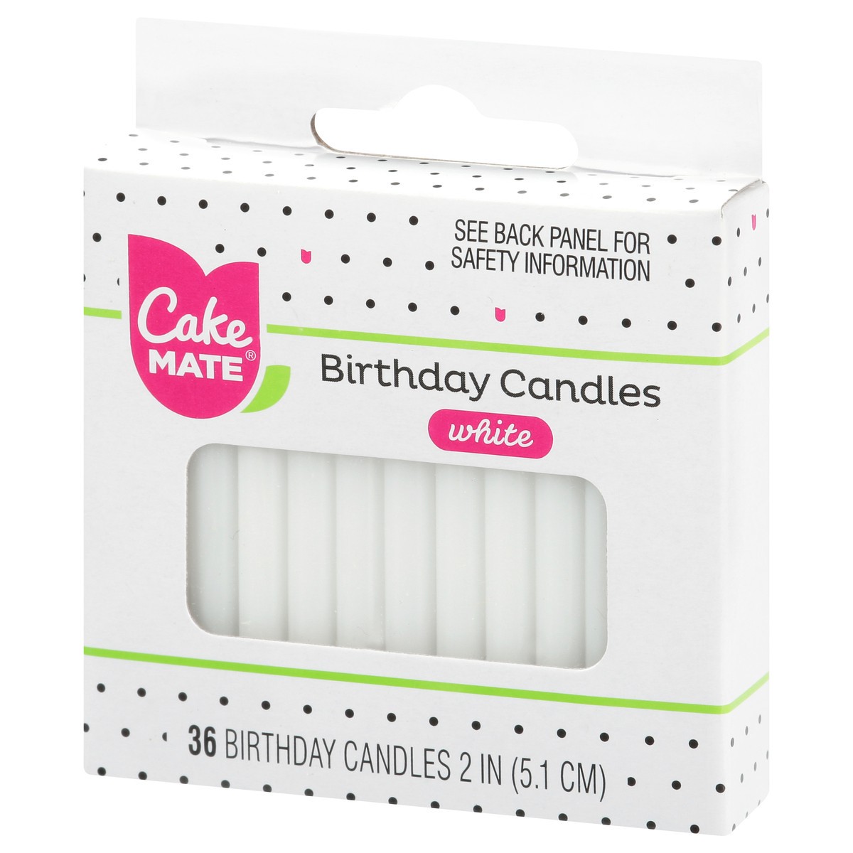 slide 9 of 11, Cake Mate White Party Candles Round, 36 ct