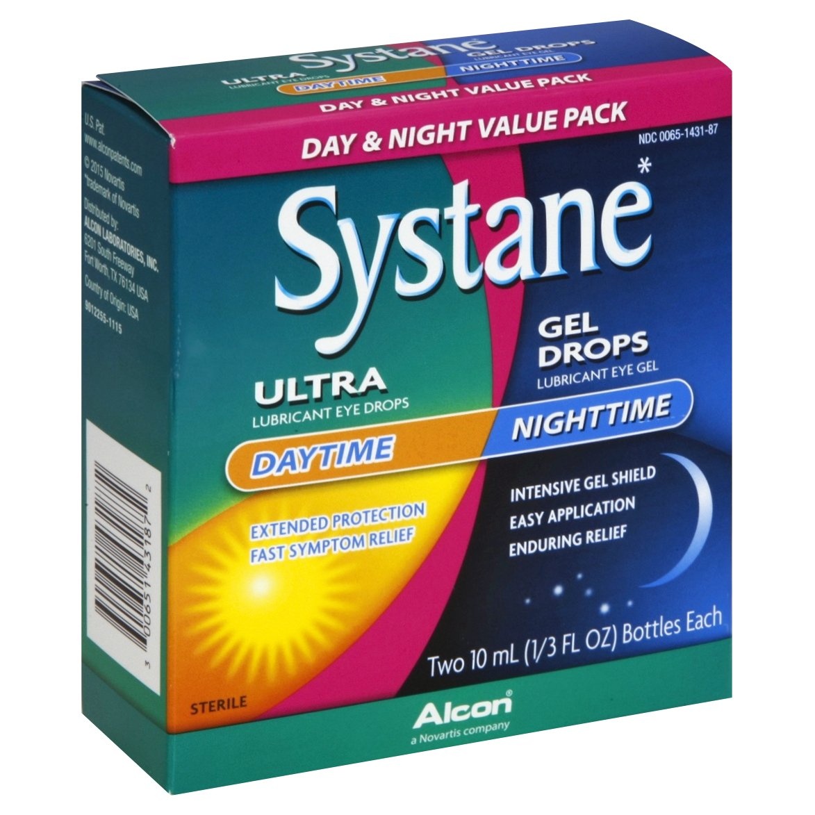 slide 1 of 1, Systane Daytime & Nighttime Lubricant Eye Drops, 2 ct; 10 ml
