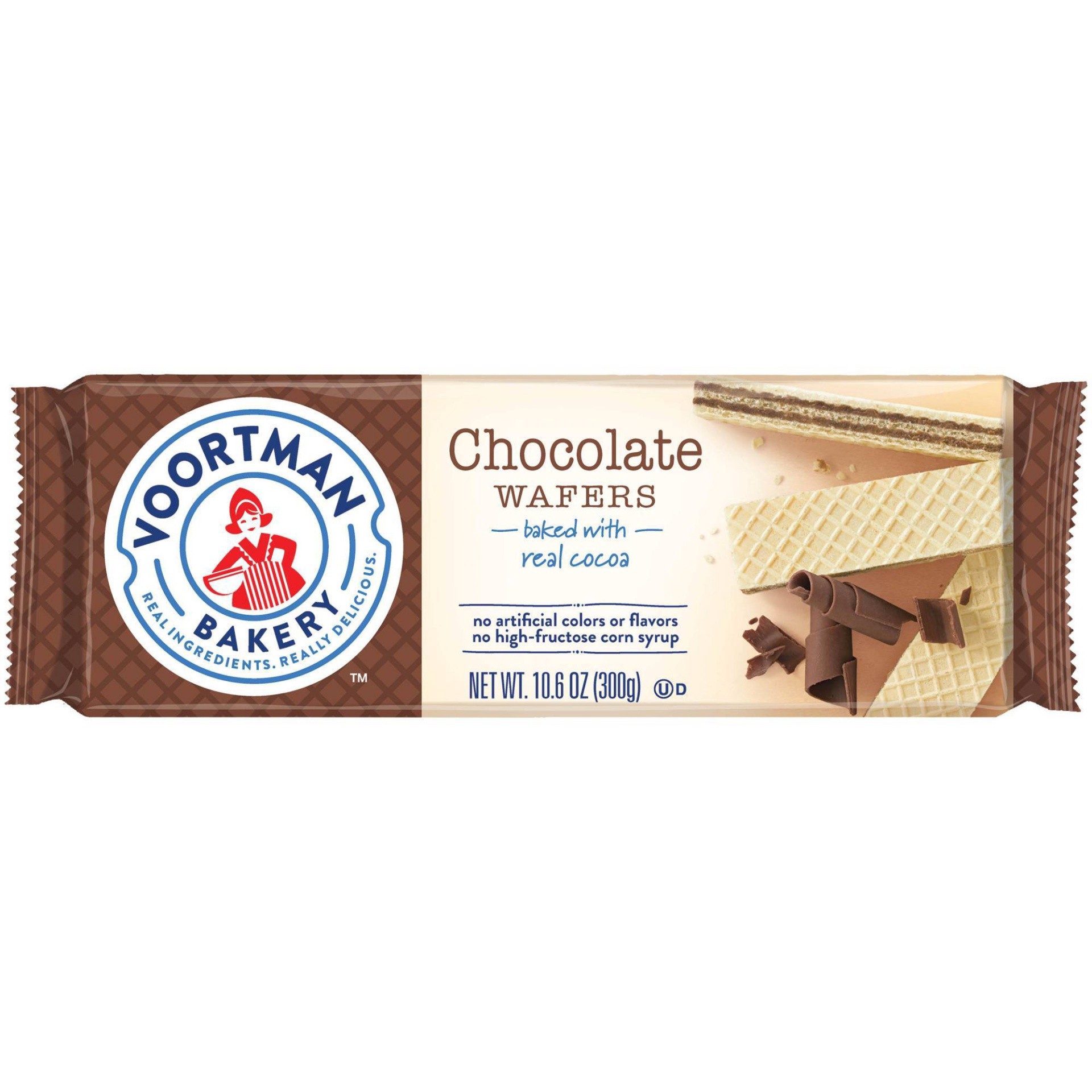 slide 1 of 10, Voortman Bakery Chocolate Wafers, 10.6 oz