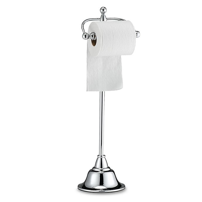 slide 1 of 1, Taymor Deluxe Pedestal Chrome Toilet Paper Stand, 1 ct