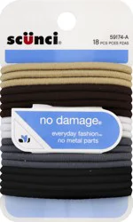 scünciPonytail Holders, Assorted Colors, 18 ct