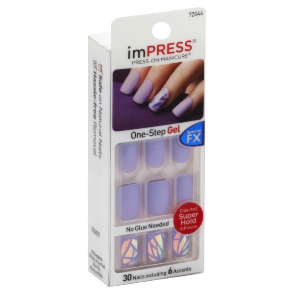 slide 1 of 4, Kiss Products, Inc. Impress Nails, Step-On Manicure, 1 ct