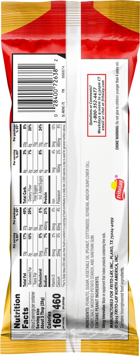 slide 3 of 3, Munchies Peanuts Honey Roasted 2.875 Oz, 2.87 oz