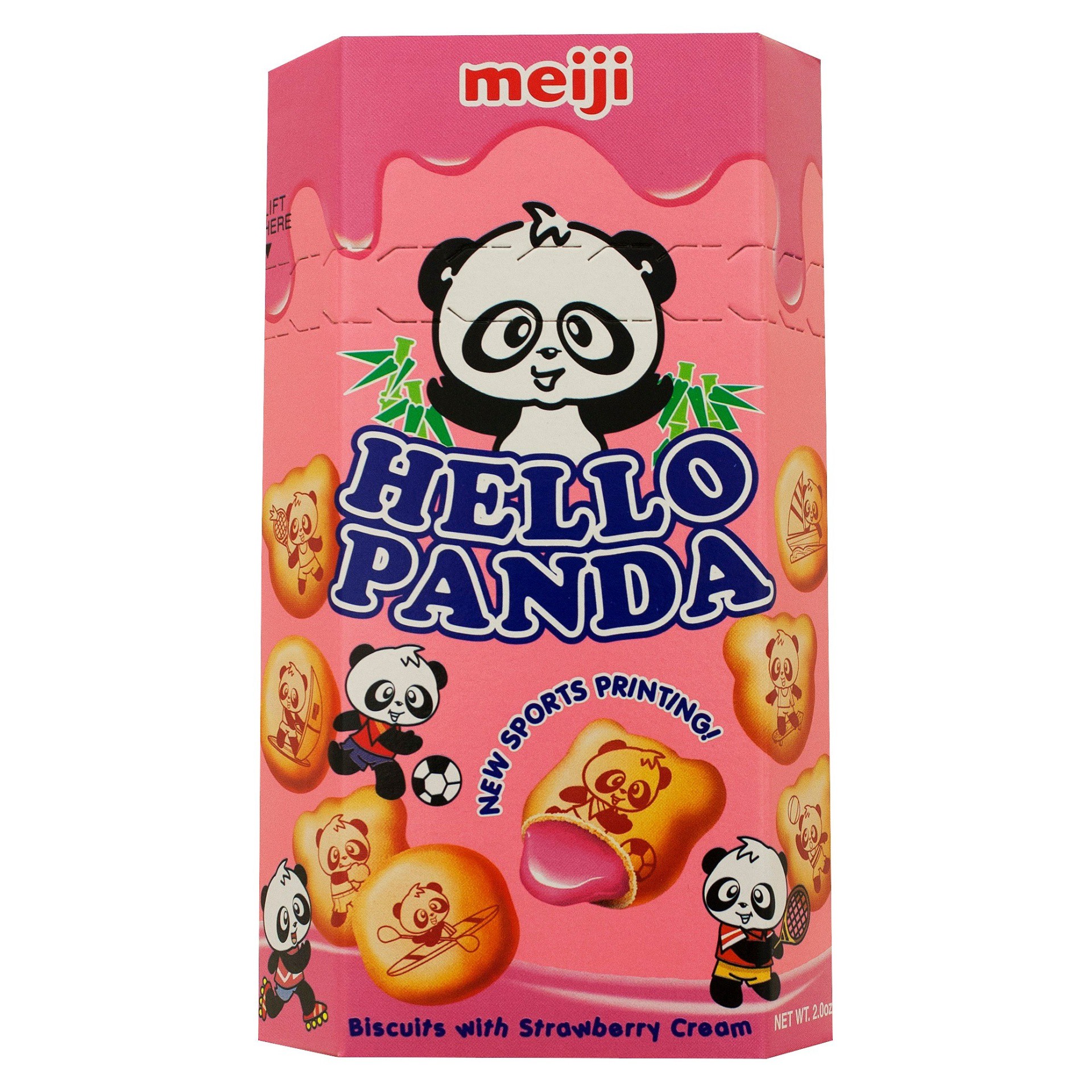 slide 1 of 4, Meiji Hello Panda Strawberry Cream Biscuits - 2oz, 2 oz