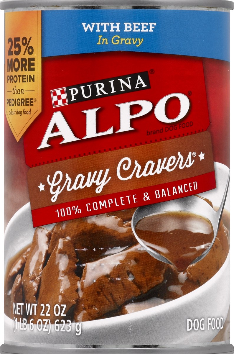 slide 2 of 3, Purina Alpo Prime Slices Gravy Cravers Beef Dog Food, 22 oz