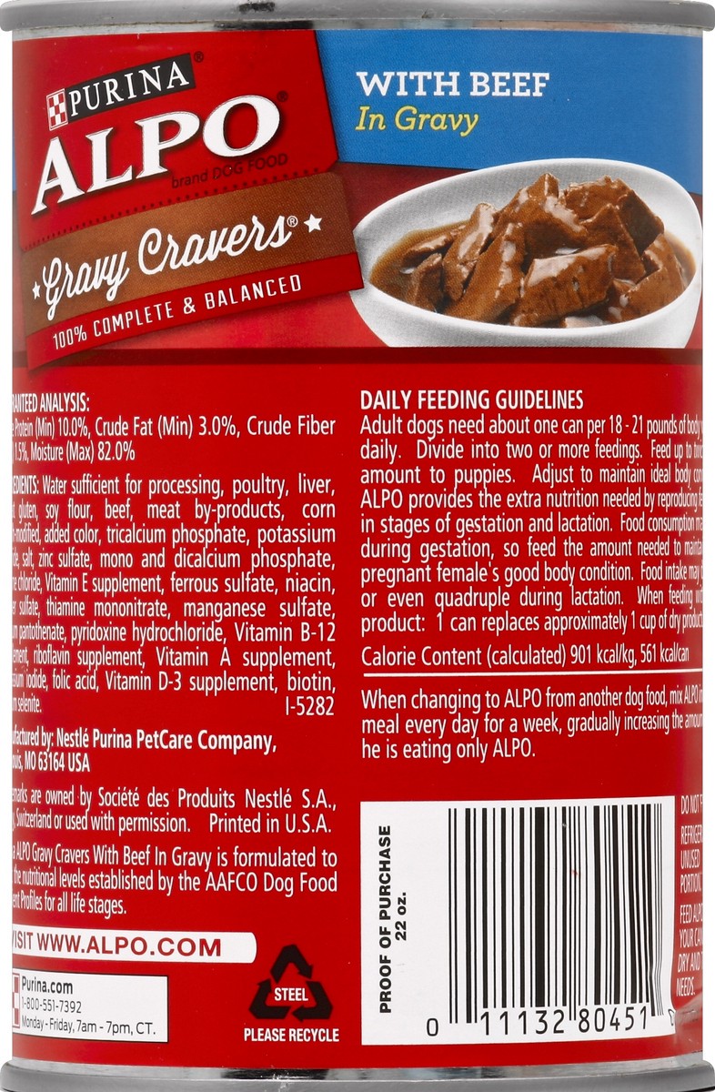 slide 3 of 3, Purina Alpo Prime Slices Gravy Cravers Beef Dog Food, 22 oz