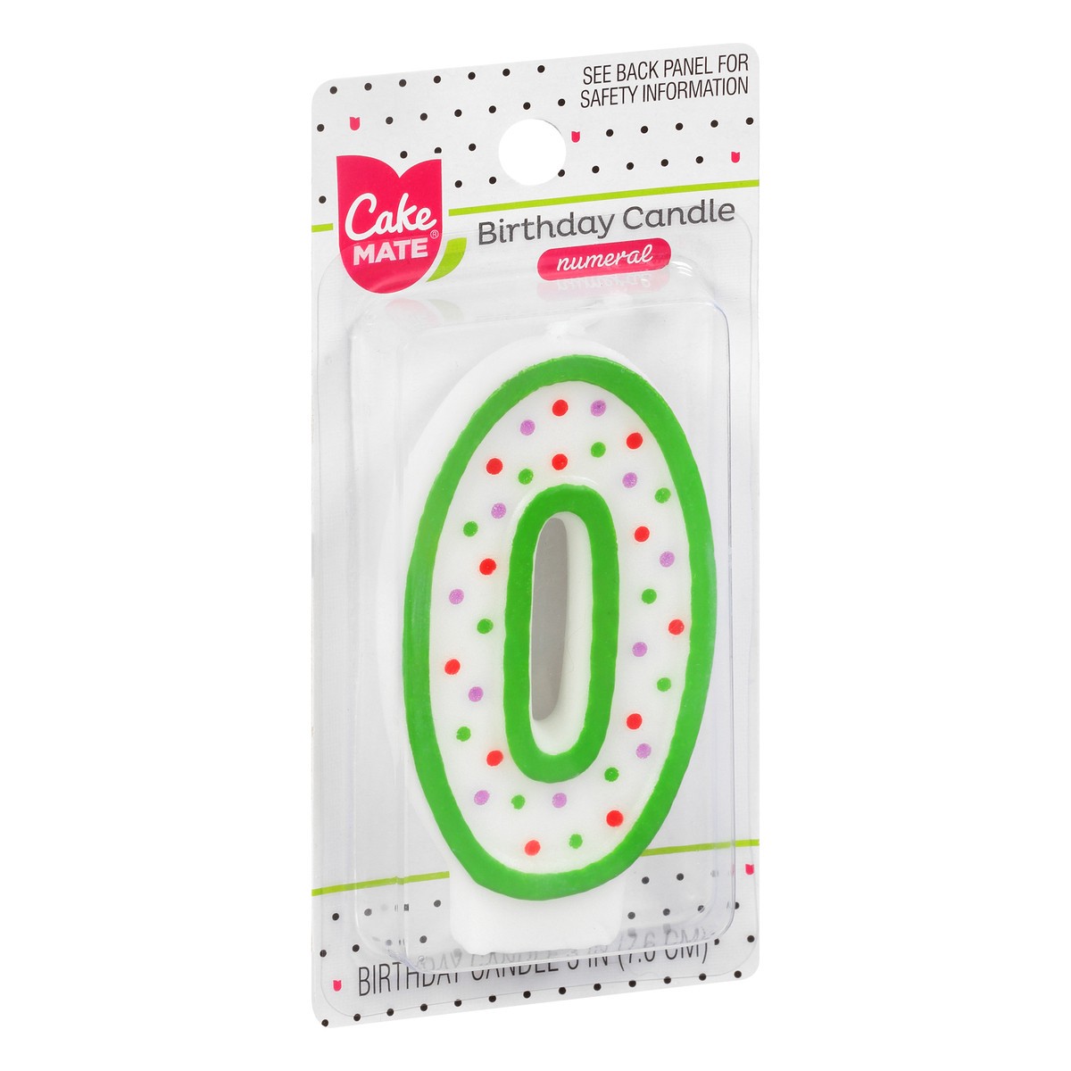 slide 2 of 9, Cake Mate 3 Inch 0 Numeral Birthday Candle 1 ea, 1 ct