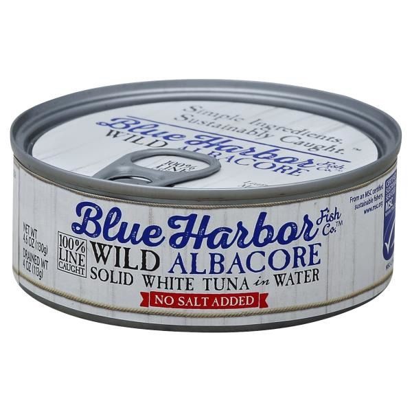 slide 1 of 1, Blue Harbor Fish Co. Solid Albacore Tuna in Water No Salt Added, 4.6 oz