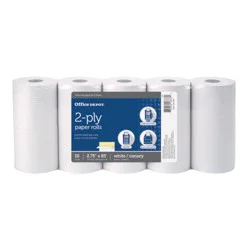 Office Depot Brand 2-Ply Paper Rolls, Canary/White