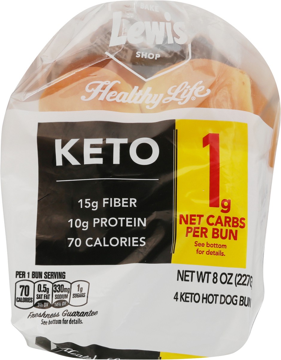 slide 10 of 12, Healthy Life Keto Hot Dog Buns 4 ea, 4 ct