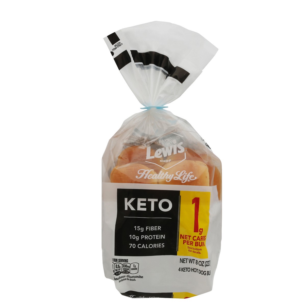 slide 4 of 12, Healthy Life Keto Hot Dog Buns 4 ea, 4 ct