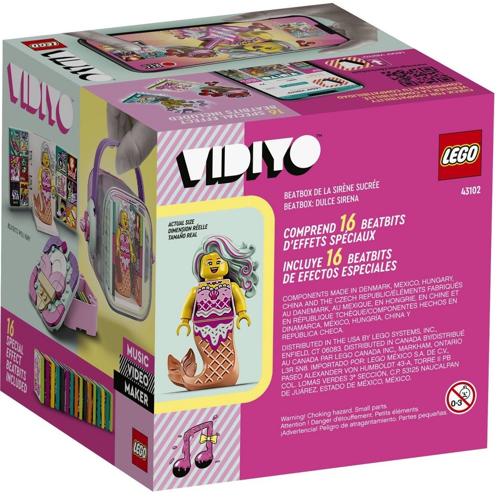 slide 4 of 4, LEGO VIDIYO Candy Mermaid BeatBox Building Toy 43102, 71 ct