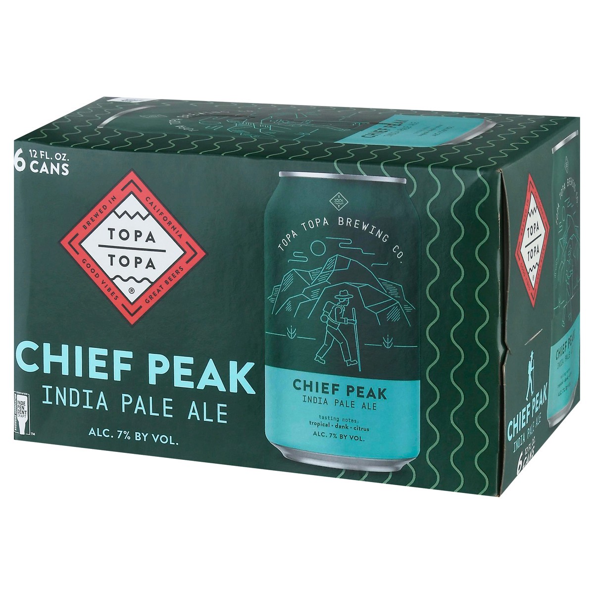 slide 6 of 12, Topa Topa Brewing Co. India Pale Ale Chief Peak Beer 6 - 12 fl oz Cans, 6 ct; 12 oz