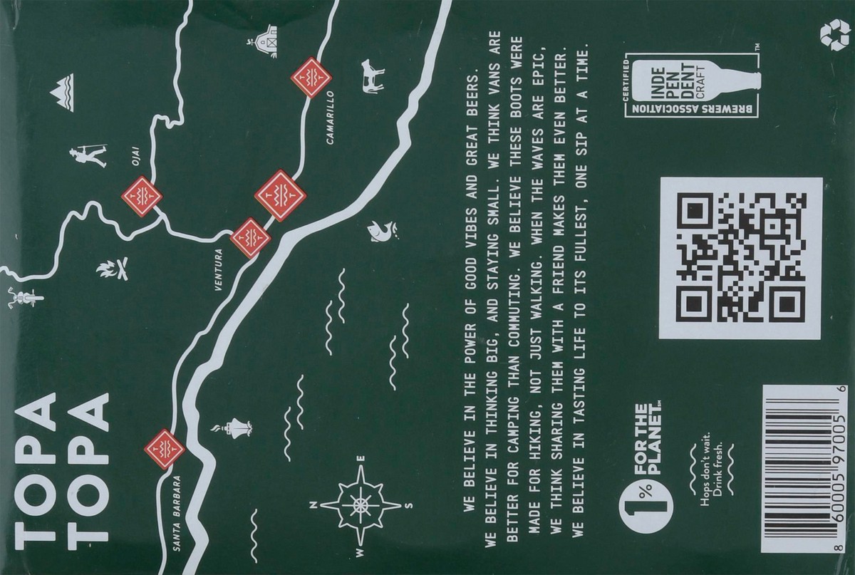 slide 5 of 12, Topa Topa Brewing Co. India Pale Ale Chief Peak Beer 6 - 12 fl oz Cans, 6 ct; 12 oz