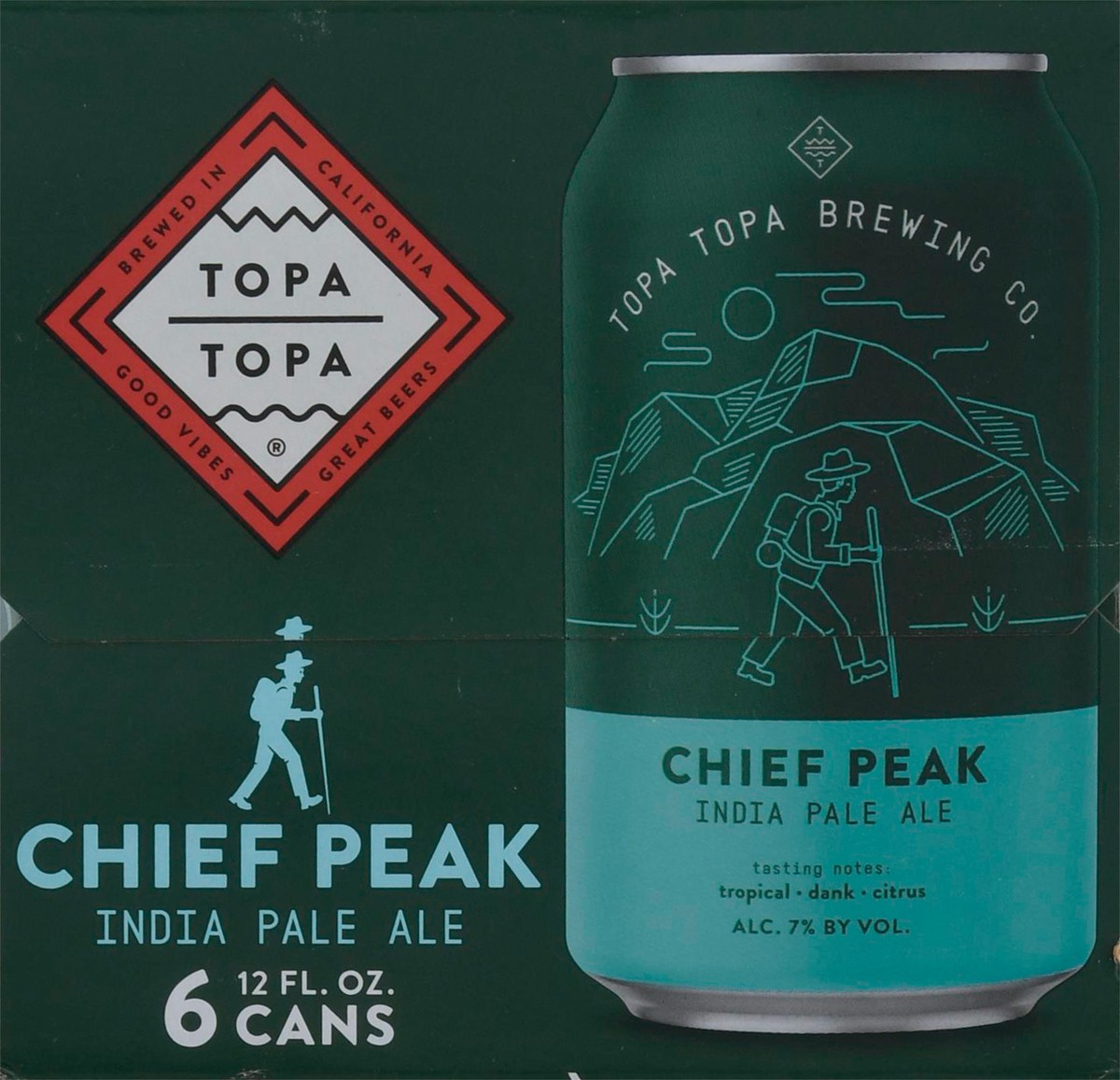 slide 10 of 12, Topa Topa Brewing Co. India Pale Ale Chief Peak Beer 6 - 12 fl oz Cans, 6 ct; 12 oz