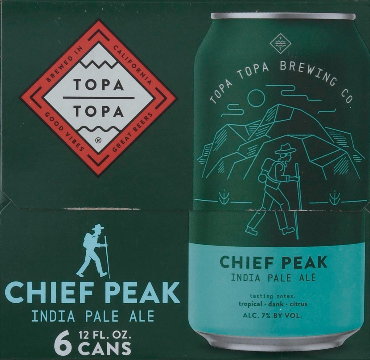 slide 2 of 12, Topa Topa Brewing Co. India Pale Ale Chief Peak Beer 6 - 12 fl oz Cans, 6 ct; 12 oz